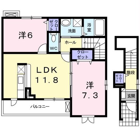 ナチュラルＭ　Ａの物件間取画像